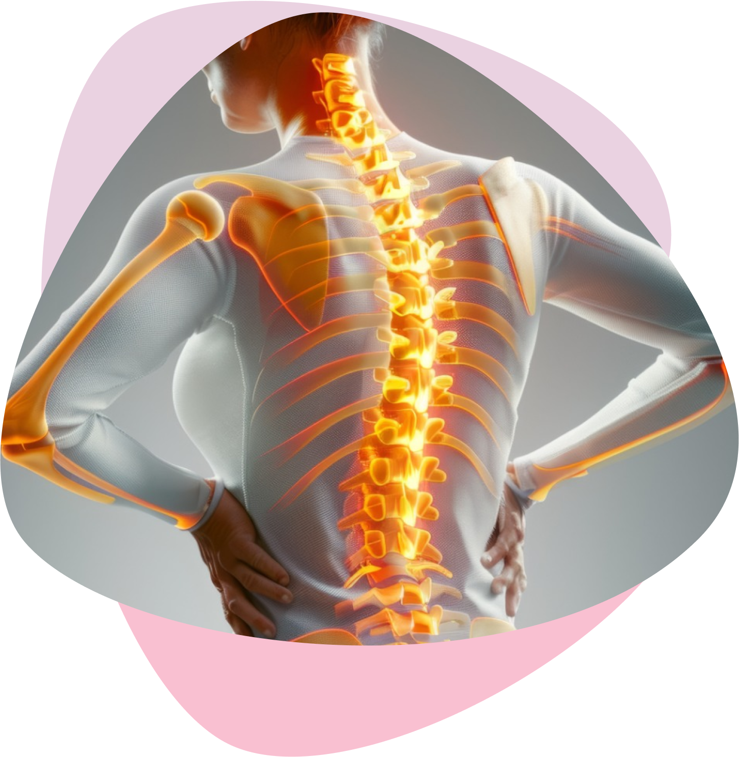 Woman in spine Pain