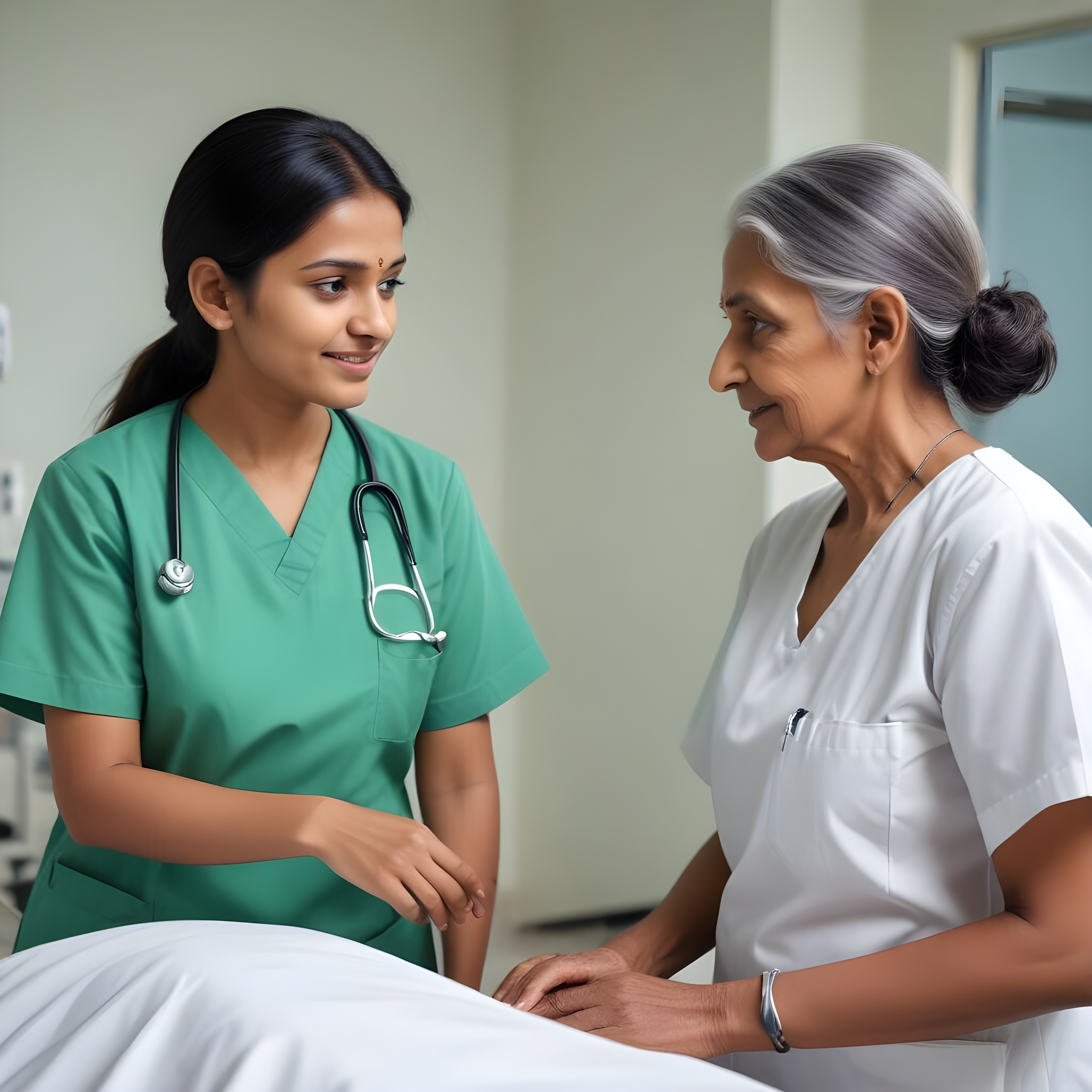 Doctors consulting with a patient