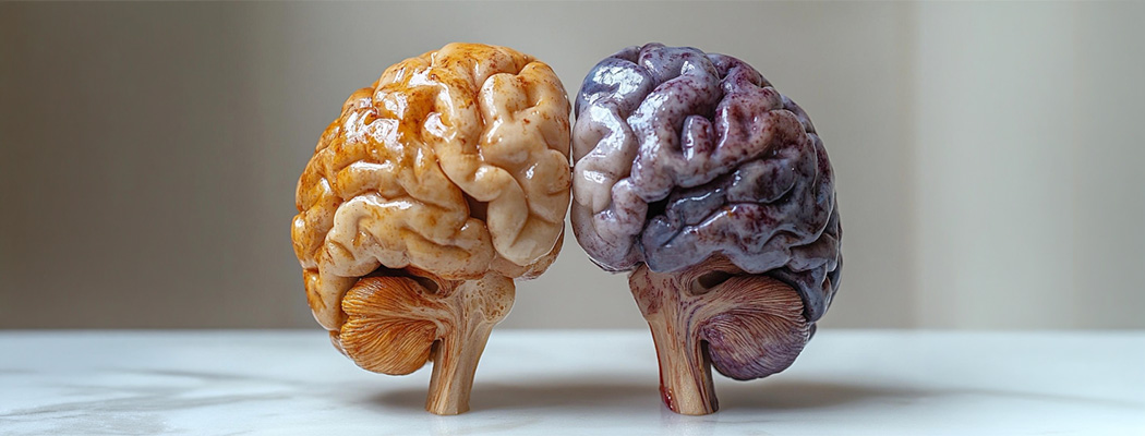 Two brain models side by side