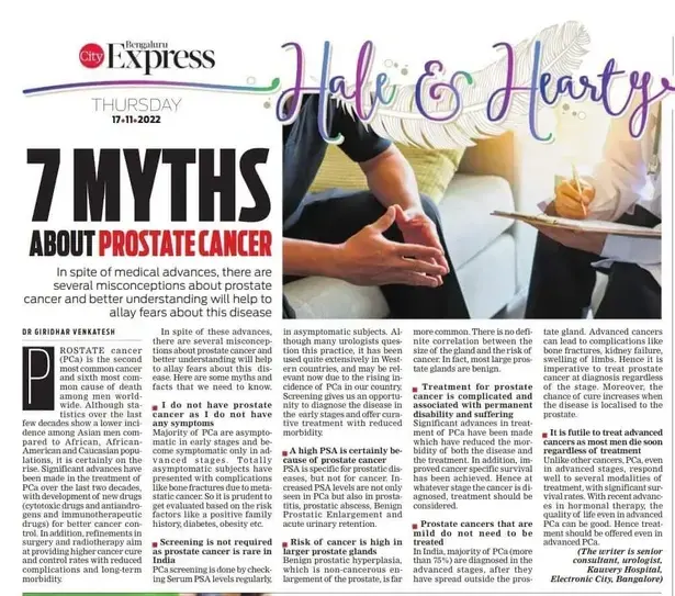 7 myths about prostate cancer