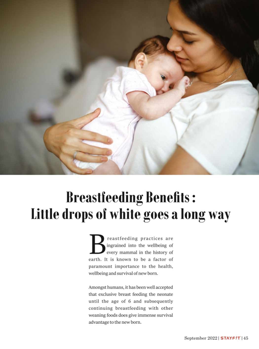 Breastfeeding benefits: Little drops of white goes a long way