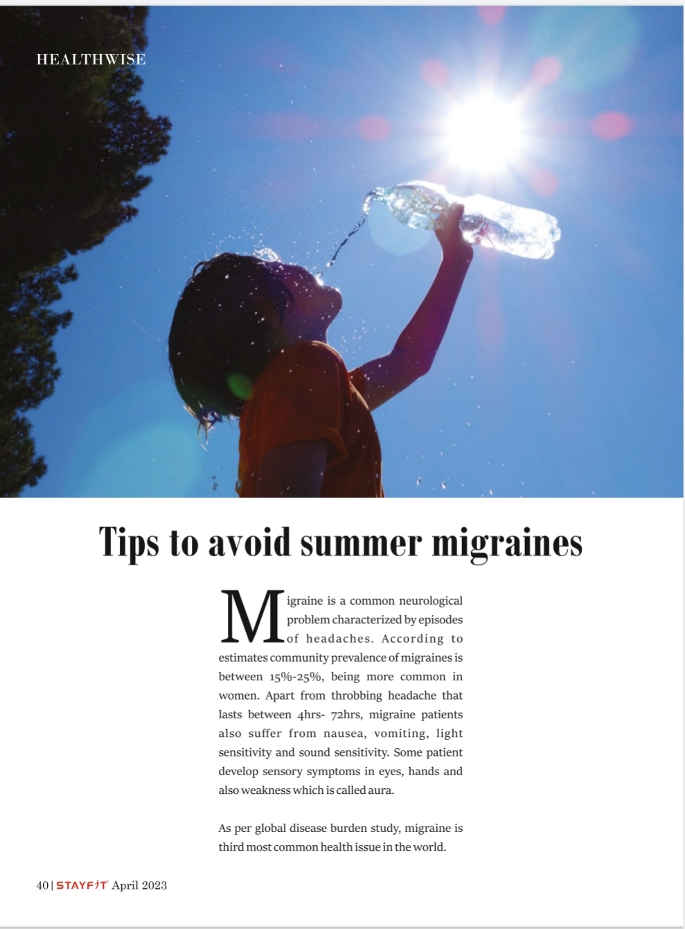 Tips to avoid summer migraines